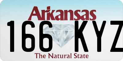 AR license plate 166KYZ