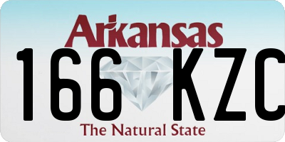 AR license plate 166KZC