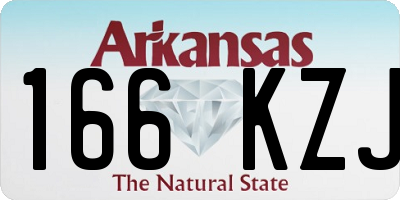 AR license plate 166KZJ