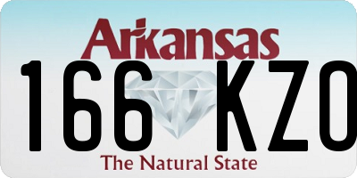 AR license plate 166KZO