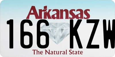 AR license plate 166KZW