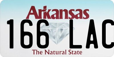 AR license plate 166LAC