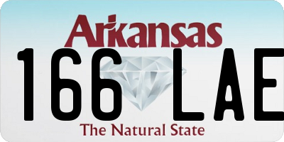 AR license plate 166LAE