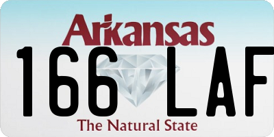AR license plate 166LAF