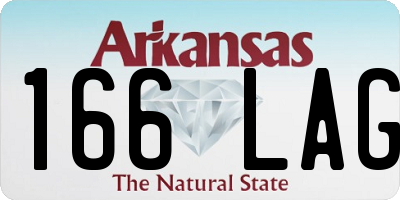 AR license plate 166LAG