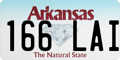 AR license plate 166LAI