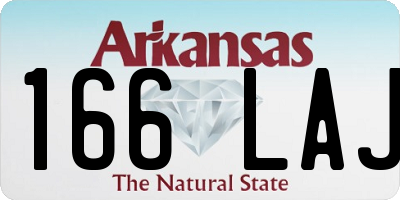 AR license plate 166LAJ