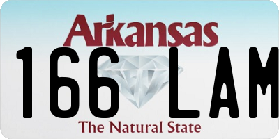 AR license plate 166LAM