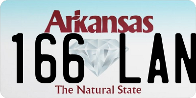 AR license plate 166LAN