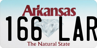 AR license plate 166LAR