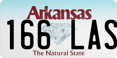 AR license plate 166LAS