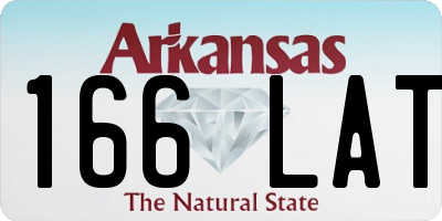 AR license plate 166LAT