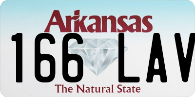 AR license plate 166LAV