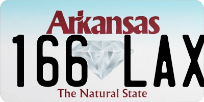 AR license plate 166LAX