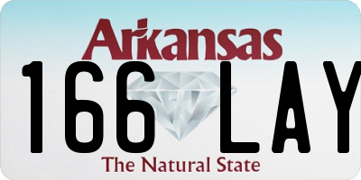 AR license plate 166LAY