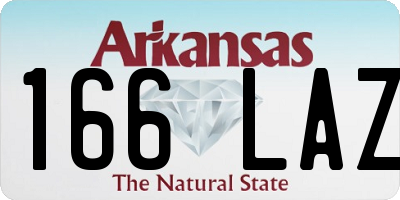 AR license plate 166LAZ