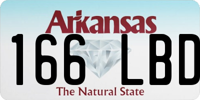 AR license plate 166LBD