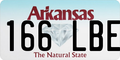 AR license plate 166LBE