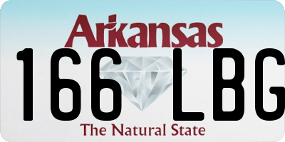 AR license plate 166LBG