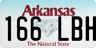 AR license plate 166LBH