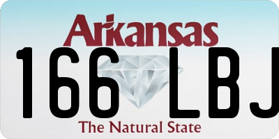 AR license plate 166LBJ