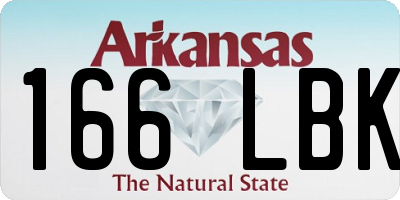 AR license plate 166LBK