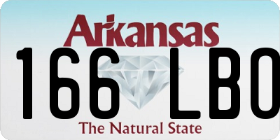 AR license plate 166LBO