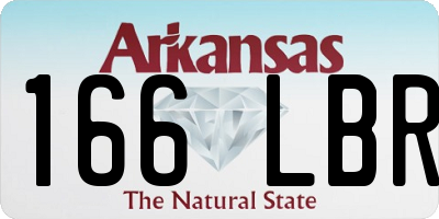 AR license plate 166LBR