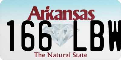 AR license plate 166LBW
