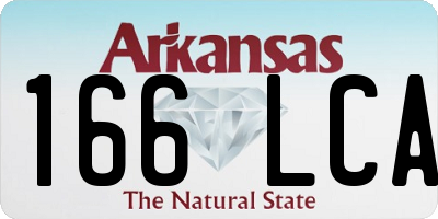 AR license plate 166LCA
