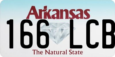 AR license plate 166LCB