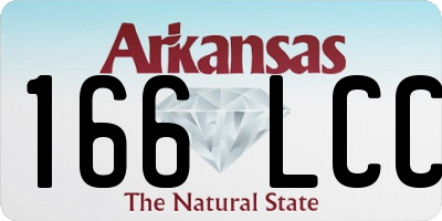 AR license plate 166LCC