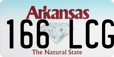 AR license plate 166LCG
