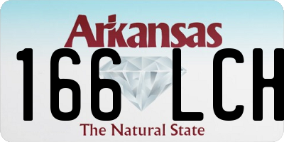 AR license plate 166LCH