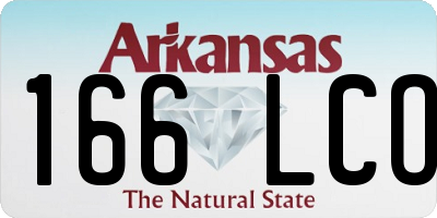 AR license plate 166LCO