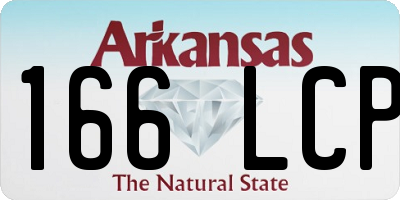 AR license plate 166LCP