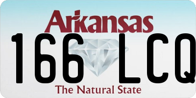 AR license plate 166LCQ
