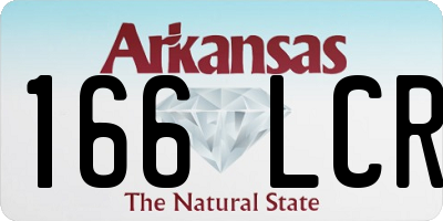AR license plate 166LCR