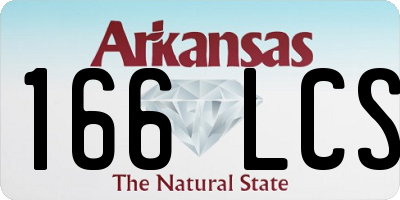 AR license plate 166LCS