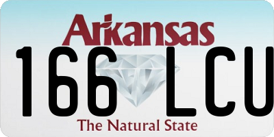 AR license plate 166LCU