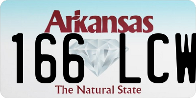 AR license plate 166LCW