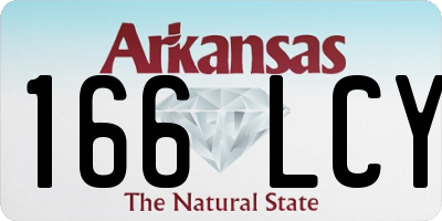 AR license plate 166LCY