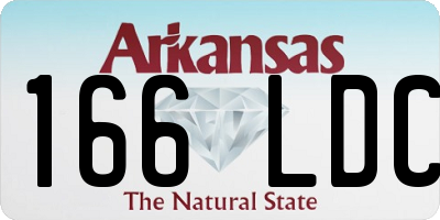 AR license plate 166LDC