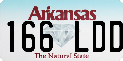 AR license plate 166LDD