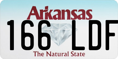 AR license plate 166LDF