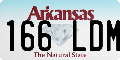 AR license plate 166LDM
