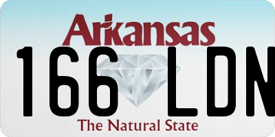 AR license plate 166LDN