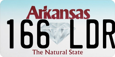 AR license plate 166LDR