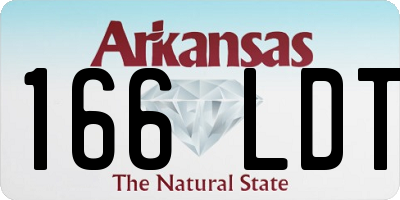 AR license plate 166LDT