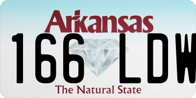 AR license plate 166LDW